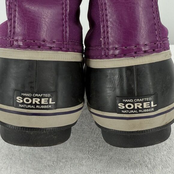 Sorel Yoot Pac Snow Boots Purple Women’s Size 7 Rubber Sole Duck - Picture 4 of 6